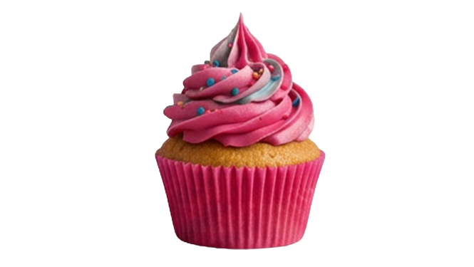 dark pink cupcake